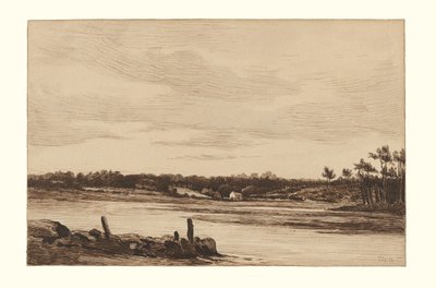 Il fiume Loing ai margini della foresta di Fontainebleau da Theodore Rousseau