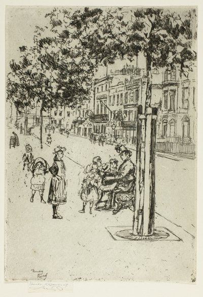 Bambini di Chelsea, Chelsea Embankment da Theodore Roussel
