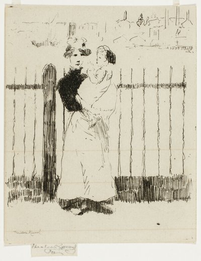 Emma e il Suo Bambino, Chelsea Embankment da Theodore Roussel