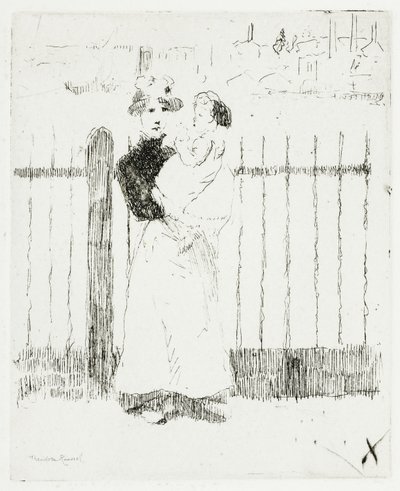 Emma e il suo bambino, Chelsea Embankment da Theodore Roussel