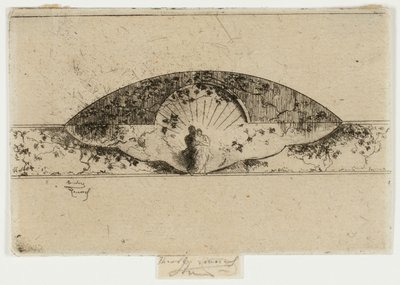 Giove e Alcmena Medaglione, Schizzo per la decorazione di una cornice da Theodore Roussel