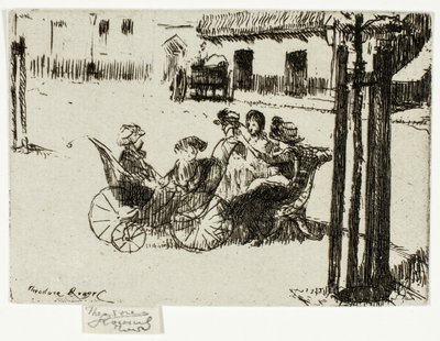 Bambine e carrozzine, Chelsea Embankment da Theodore Roussel