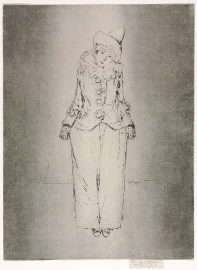 Pierrot en Pied, Ritratto di Lady A. C., 1888 da Theodore Roussel