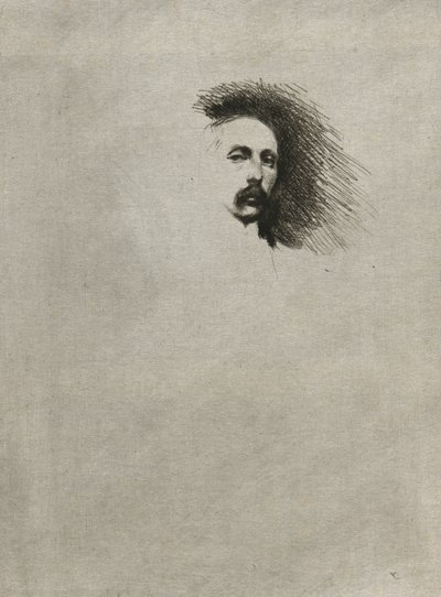 Ritratto di Basil Gotto (Versione in bianco e nero) da Theodore Roussel