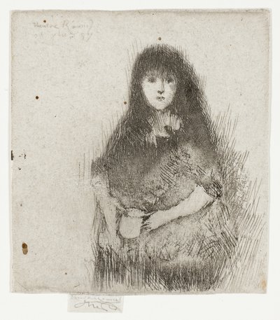 Ritratto di una piccola ragazza spagnola da Theodore Roussel