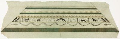 Cornice a motivo di cervo e fiori (sezione inferiore della cornice) da Theodore Roussel
