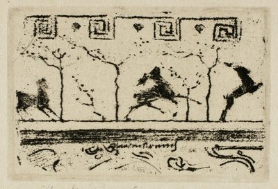 Cervi, uno studio per la decorazione di una cornice (Terza versione) da Theodore Roussel