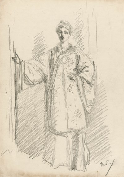 Figura in piedi in abito cinese da Theodore Roussel