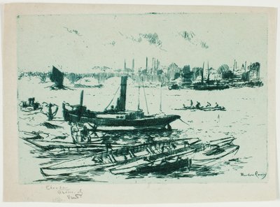 Il Lancio del Vapore, Chelsea Embankment da Theodore Roussel