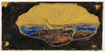 Disegno Senza Titolo per Cartiglio della Cornice (Salamandra) da Theodore Roussel
