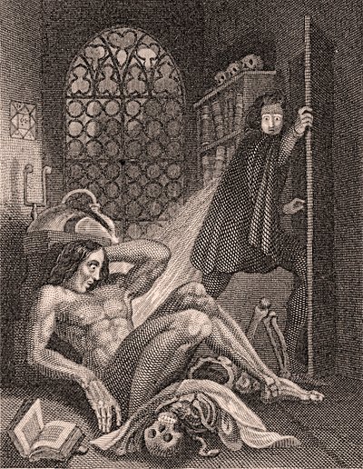 Victor Frankenstein disgustato dalla sua creazione da Theodore Von Holst