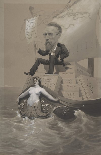 Samuel P. Avery che trasporta i suoi tesori attraverso il mare, ca. 1875-80 da Theodore Wust