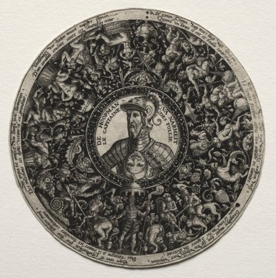 Progetto per un piatto con medaglioni, c. 1558 da Theodore de Bry