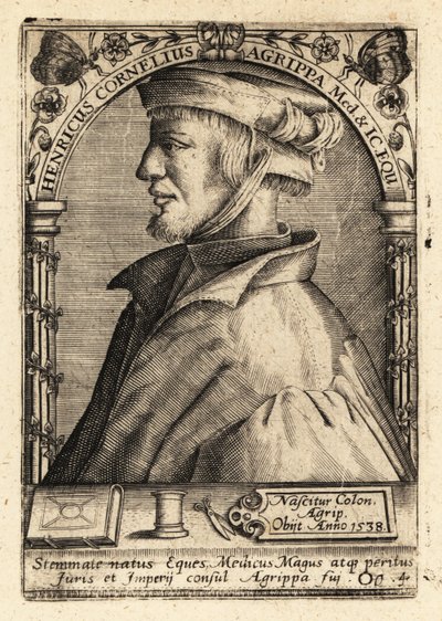 Heinrich Cornelius Agrippa von Nettesheim, polimata tedesco da Theodore de Bry