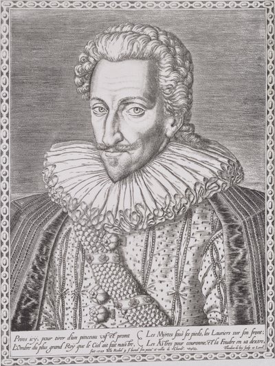 Enrico IV (1553-1610) come Re di Navarra, 1589 da Theodore de Bry