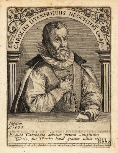 Karl von Utenhove, studioso e poeta fiammingo da Theodore de Bry