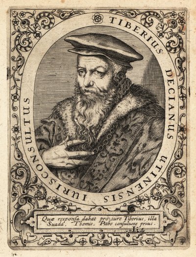 Tiberio Deciani, giurista italiano da Theodore de Bry
