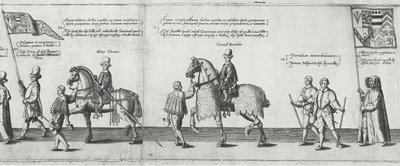Usceri nel corteo funebre di Sir Philip Sidney verso la Cattedrale di San Paolo, 1587 da Theodore de Bry