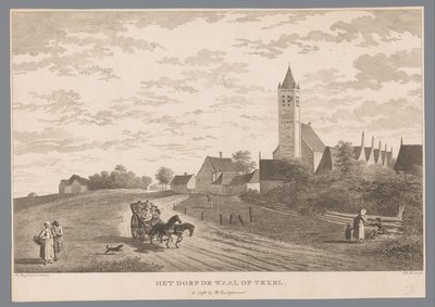 Veduta del villaggio De Waal a Texel da Theodorus de Roode