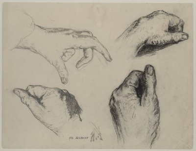 Studio di mani (recto) da Theodule Ribot
