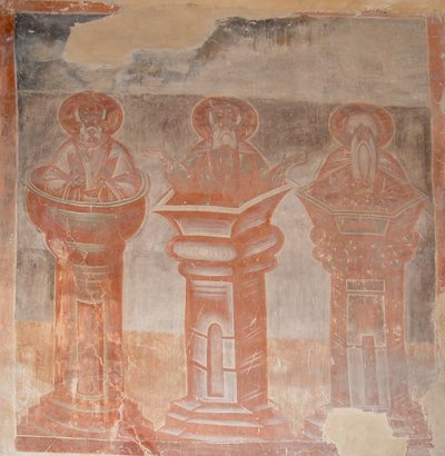 Santi Simeone Stilita il Vecchio, Simeone Stilita il Giovane e Alipio lo Stilita, 1378 da Theophanes the Greek