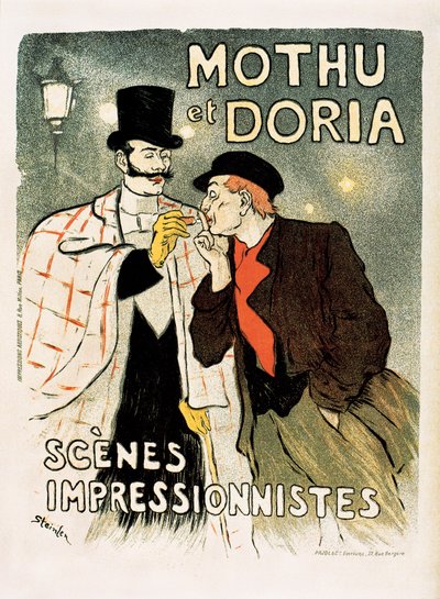Manifesto pubblicitario per i cantanti Mothu & Doria da Théophile Alexandre Steinlen