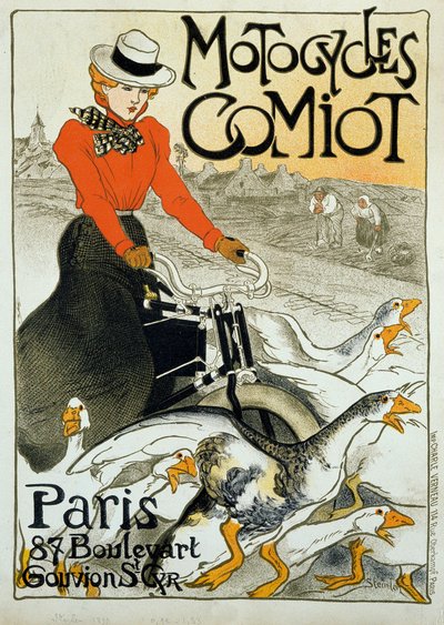 Poster pubblicitario per motociclette Comiot da Théophile Alexandre Steinlen