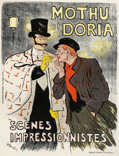 Arte. Intrattenimento. I cantanti Mothu e Doria. Poster di Steinlen, Francia da Théophile Alexandre Steinlen