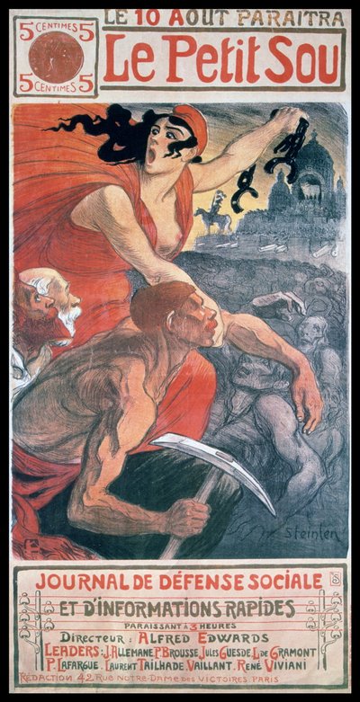 Copertina Art Nouveau di Steinlen, per una rivista francese 