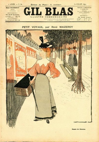 Copertina di "Gil Blas" da Théophile Alexandre Steinlen