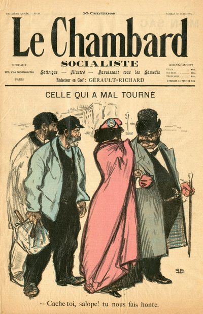Copertina di Le Chambard socialiste, numero 28, Satirico a Colori da Théophile Alexandre Steinlen