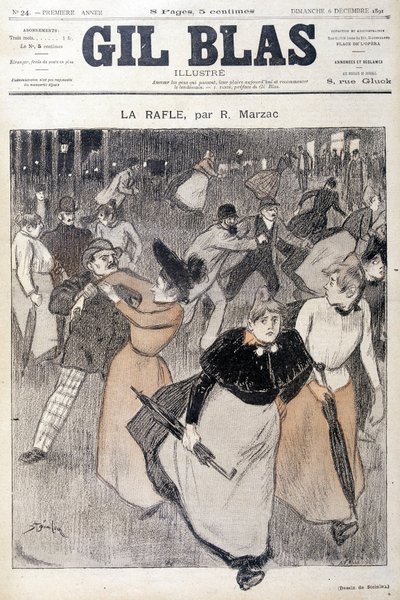 Disegno di Steinlen in Gil Blas, 6/12/1891. da Théophile Alexandre Steinlen
