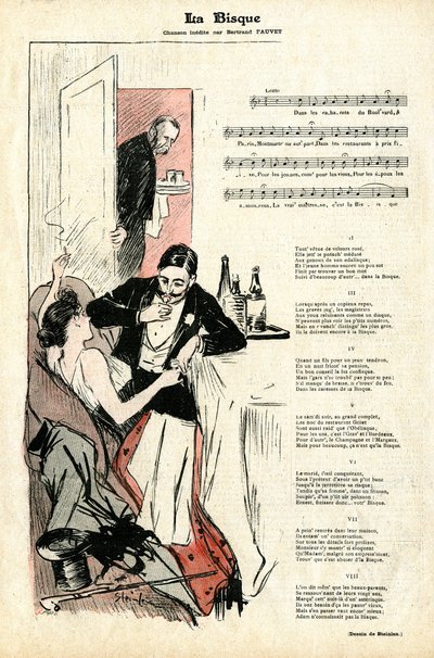 Ultima pagina della rivista Gil Blas n. 4 del 22 gennaio da Théophile Alexandre Steinlen