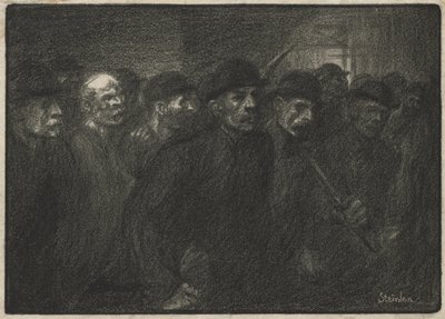 Operai che escono dalla fabbrica da Théophile Alexandre Steinlen