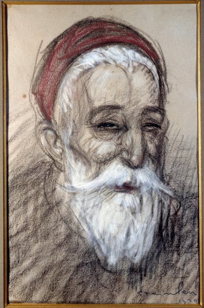 Ritratto del politico francese Anatole France (1844-1924) da Théophile Alexandre Steinlen