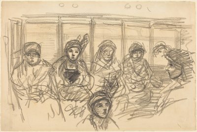 Passeggeri della metropolitana da Théophile Alexandre Steinlen