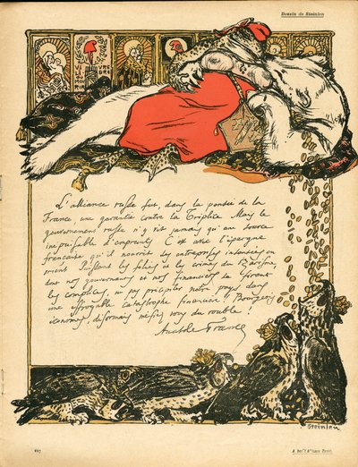 Il piatto del burro, numero 222, satirico a colori da Théophile Alexandre Steinlen