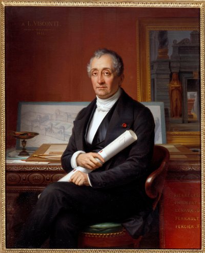 Ritratto di Louis Tullius Visconti, architetto da Theophile Auguste Vauchelet