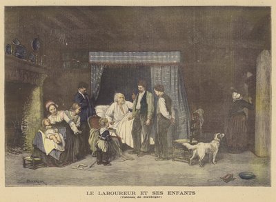 Il lavoratore e i suoi figli da Theophile Emmanuel Duverger