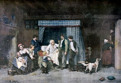Il lavoratore e i suoi figli, 1892 da Theophile Emmanuel Duverger