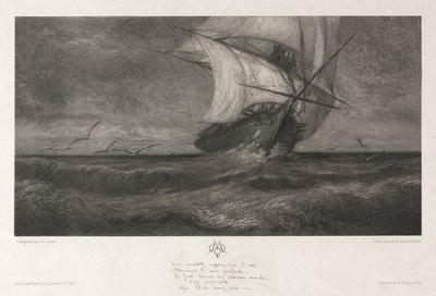 La Nave Fantasma, o Sulle Onde, 1872 da Theophile Narcisse Chauvel
