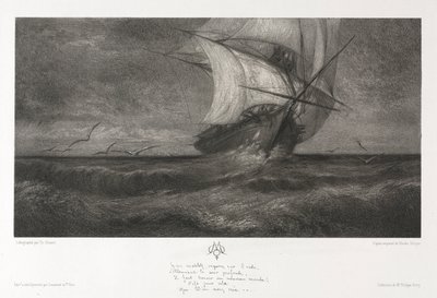 La Nave Fantasma, o Sulle Onde, 1872 da Theophile Narcisse Chauvel