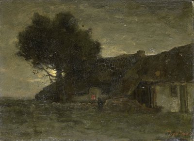 Un ovile al crepuscolo da Theophile de Bock