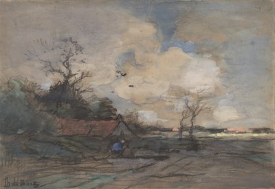 Paesaggio con un cottage da Theophile de Bock