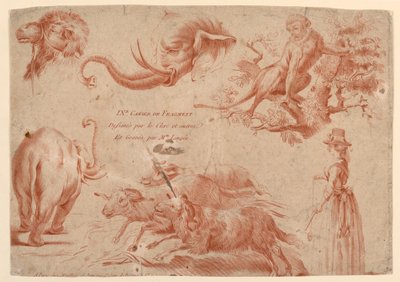 Pagina del titolo, da "IXe Cahier de Fragment" da Therèse Éléonore Lingée