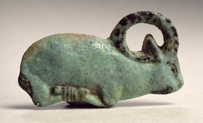 Deposito di fondazione con stambecco legato da Third Intermediate Period Egyptian
