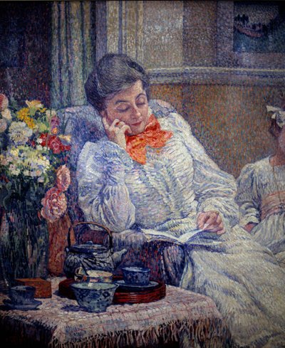 Belle époque: Donna che legge da Théo van Rysselberghe