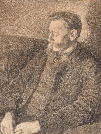 Ritratto di Emile Verhaeren, 1892 da Théo van Rysselberghe