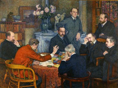 La lezione di Emile Verhaeren, 1903 da Théo van Rysselberghe