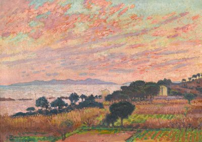 La baia al tramonto Saint Clair, 1916 da Théo van Rysselberghe